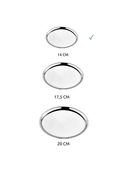 6'lı Paslanmaz Çelik Mini Sunum Çerezlik Kahvaltılık Tabağı 14 Cm 6'lı Paslanmaz Çelik Mini Sunum Çerezlik Kahvaltılık Tabağı 14 Cm