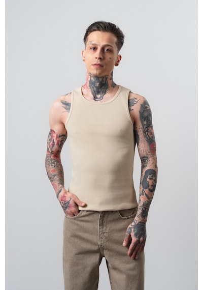Respire Erkek Tank Top Atlet Bej