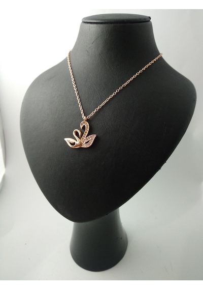 Kuğu Model-Zirkon Taşlı  Kolye