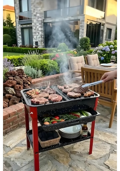30x50 Cm Portatif Mangal Çok Renkli