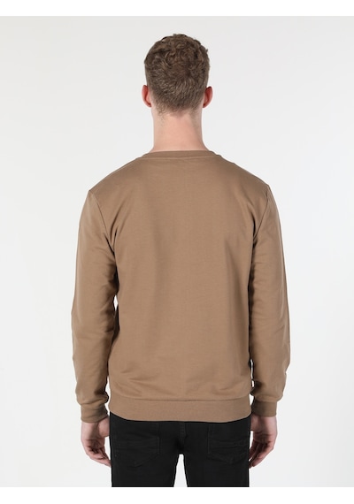 Colin's Colins Regular Fit Baskılı Bej Erkek Sweatshirt 001