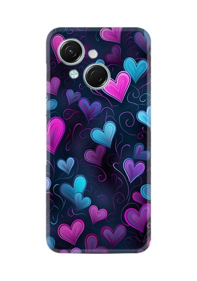 Tecno Spark Go 1 2025 Kılıf Boutique Baskılı Resimli Mavi Kalp Pcode -082
