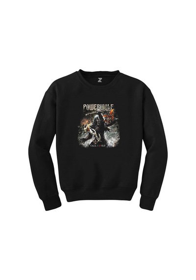 Powerwolf Call of The Wild Siyah Sweatshirt Beyaz