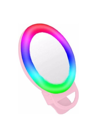 Şarjlı Aynalı Rgb Renkli Ring Light Selfie Işığı