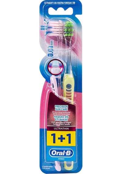 Oral-B Diş Fırçası UltraThin Kompakt Hassas Diş Eti Bakımı Ekstra Yumuşak 2'li Fırsat Paketi