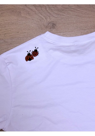 Yubistitch Tshirt Nakış İşlemeli Karahindiba- Penye- Beyaz