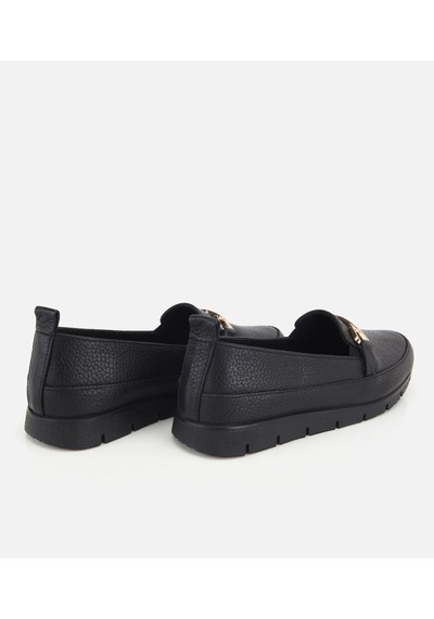 Hotiç Kadın Deri Siyah Zincir Detaylı Comfort Günlük Loafer 01ayh334730a100 01ayh334730a100