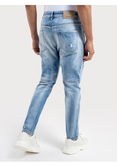 Loose Tapered Loose Fit Erkek Pantolon Denim