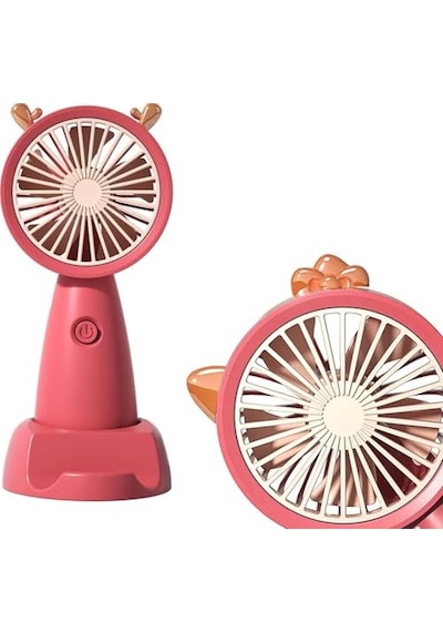 Ayrex Mini Fan Taşınabilir Mini El Fanı Askılı Güçlü Taşınabilir Ve Fan Masaüstü 24903 Asorti Renk