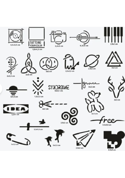 One Spray Tattoo City Pack - Stockholm Stencil Set 7 Designs Diğer