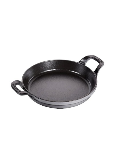 Istiflenebilir Fırın Kabı Yuvarlak 20 Cm 0 75 L Içerisinde Bulunan Mat Siyah Kaplı Tepsi Ile Grafit Grisi Çok Renkli