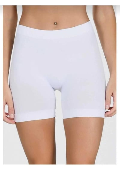 3 Adet Elite Life Bayan Dikişsiz Short Boxer 829 Beyaz