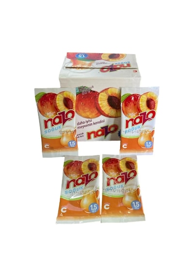 Nazo Şeftali Aromalı Toz İçecek 9 Gr X 24 Adet 9 G