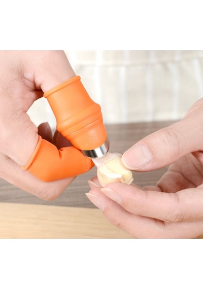 Pratik Baş Parmak Koruyucu Silikon Sebze Soyucu Tırnak Eldiven