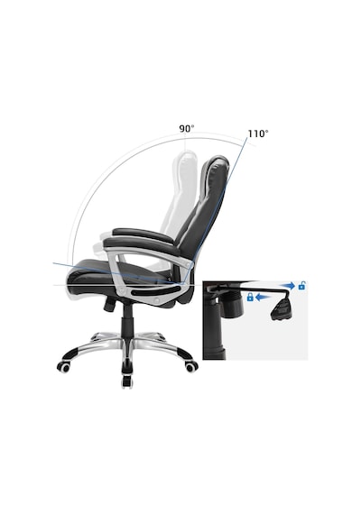 Ergonomik Ofis Koltuğu Yüksekliği Ayarlanabilir Döner Sandalye Sağlam, Dayanıklı, Siyah Obg21b 52x53x122 Cm Diğer