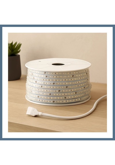 Buradabulabilirsin 100m 220v Dış Mekan Led Şerit 6500k Beyaz 120 Led/m Bbz