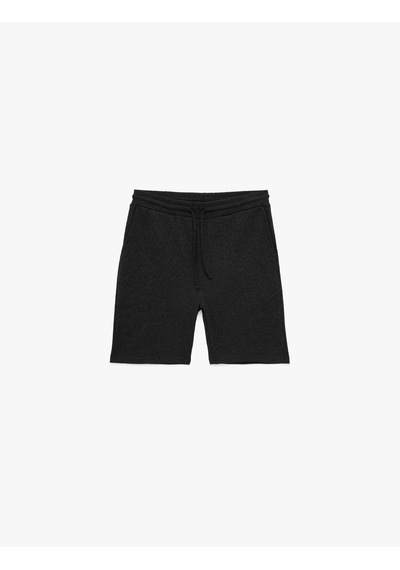 Koton Regular Fit Cepli Bermuda Beli Bağcıklı Şort Antrasit 6sam40009mk