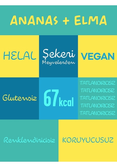 Mixmey Ananas Meyve Barı 12 Adet | Atıştırmalıklar – Vegan, Glutensiz, Koruyucusuz 20gr X 12 Adet