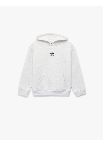 Koton Yıldız Detaylı Şardonlu Kanguru Cepli Uzun Kollu Kapşonlu Sweatshirt Kar Melanj 7wkg10048ak Gri Melanj Koton Yıldız Detaylı Şardonlu Kanguru Cepli Uzun Kollu Kapşonlu Sweatshirt Kar Melanj 7wkg10048ak Gri Melanj