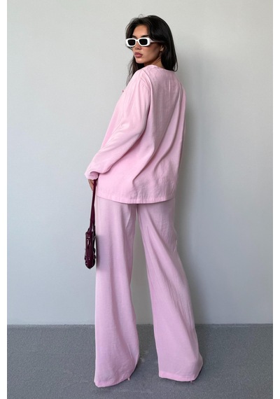 Madmext Pembe Önü Bağlamalı Alt Üst Takım Mg2473 Pembe