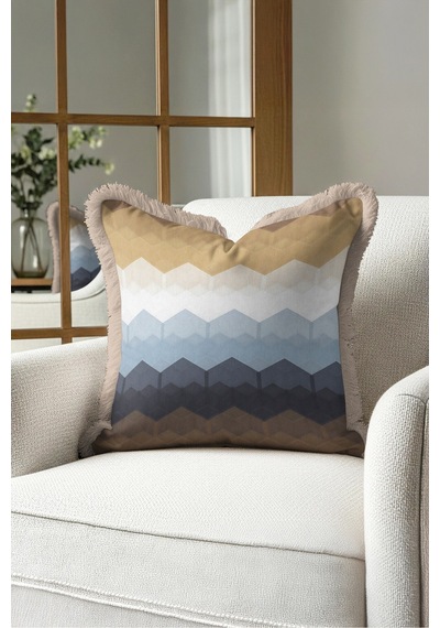 Geometrik Zigzag Motifli Saçaklı Yastık Kılıfı - Chevron Bohem Mavi Krem Püsküllü Kırlent Kılıfı Serin Atlas Opal Geometrik Zigzag Motifli Saçaklı Yastık Kılıfı - Chevron Bohem Mavi Krem Püsküllü Kırlent Kılıfı Serin Atlas Opal