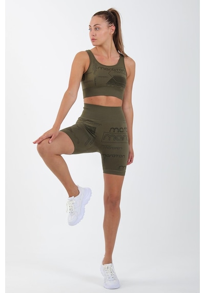 Maraton Active Slimfit Kadın Koşu Haki Şort 818015-haki