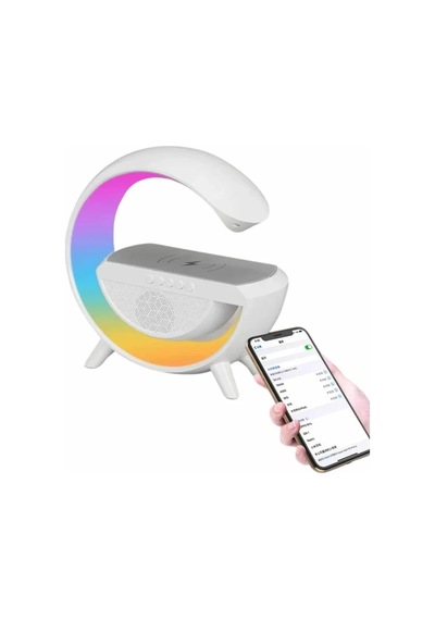 Home Bluetooth Hoparlör G Şekli Atmosfer Akıllı Rgb Lamba Wireless Kablosuz Şarj