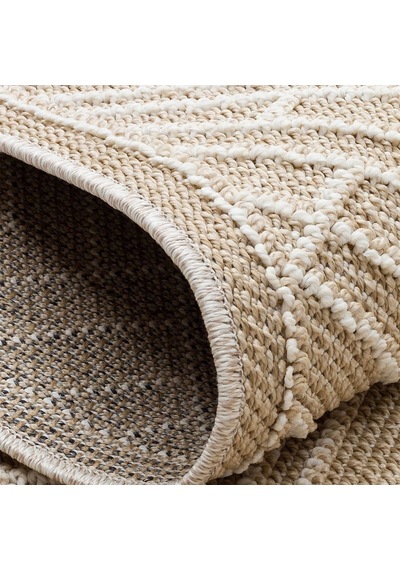 Eko Halı Soho Sh 12 Beige Hav Toz Vermaz Hasır Dokuma Modern Makine Halısı Bej