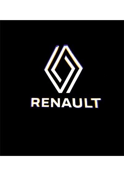 Renault Araçlar Için Pilli Yapıştırmalı Kapı Altı Led Logo