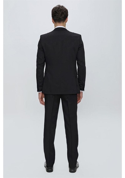 İmza Siyah Armürlü Kırlangıç Yaka Tam Astar Yelekli 6 Drop Slim Fit Dar Kesim Smokin Damatlık 1001225178-Siyah İmza Siyah Armürlü Kırlangıç Yaka Tam Astar Yelekli 6 Drop Slim Fit Dar Kesim Smokin Damatlık 1001225178-Siyah