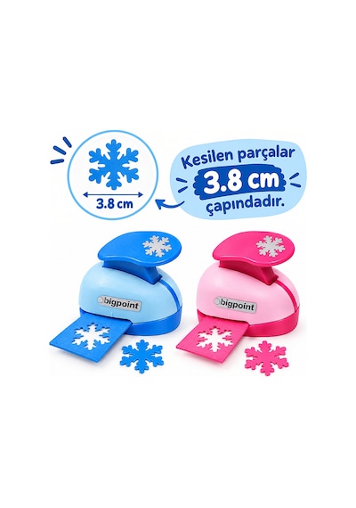 Bigpoint Şekilli Delgeç 3.8cm Kar Tanesi X 10 Adet Diger