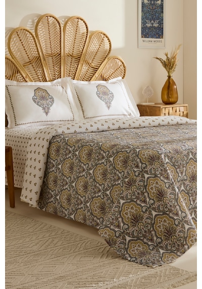 Karaca Home Cherly %100 Pamuk Tek Kişilik Pike Takımı Hardal Hardal