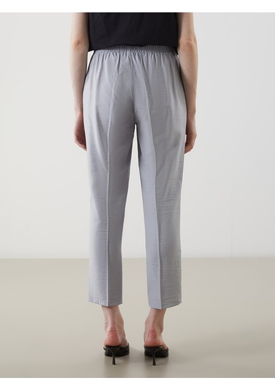 Lcw Modest Gri Beli Lastikli Havuç Kesim Kadın Pantolon Lcw Modest Gri Beli Lastikli Havuç Kesim Kadın Pantolon