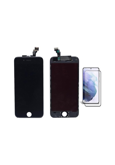 Apple Uyumlu iPhone 6 Siyah Ekran Lcd Dokunmatik B7000 15ml Yapıştırıcı Ve Kırılmaz Cam İle Beraber Yc