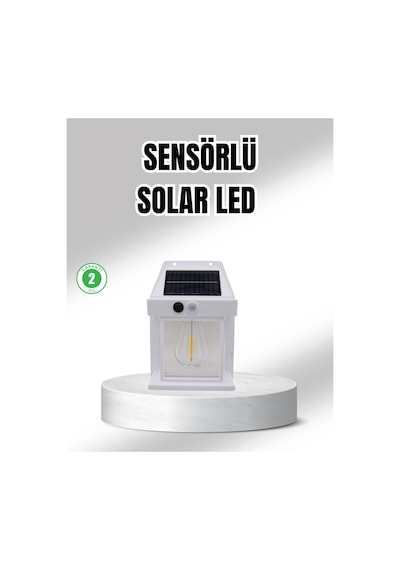 Güneş Enerjili Dış Mekan Sensörlü Duvar Lambası Ip65 Su Geçirmez Renkli
