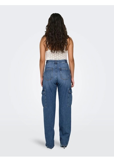 Only Onljune High Waisted Kadın Denim Pantolon 15315740 Mavi
