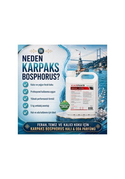 Bosphorus Halı Ve Oda Parfümü 5 L Ferah Ve Dengeli Koku Profesyonel Kullanım