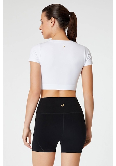 Jerf Captiva Yumuşak Dokulu & Esnek Crop Top Beyaz
