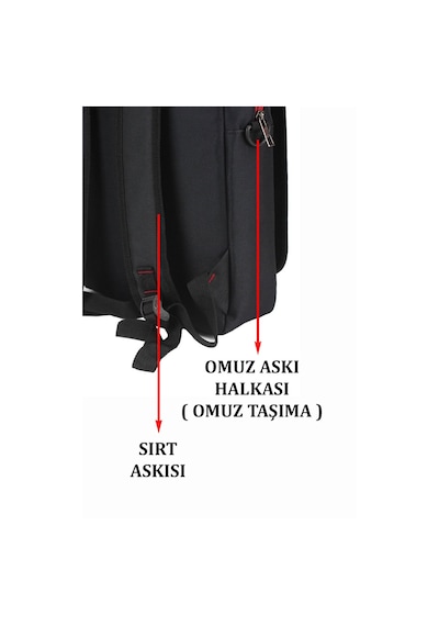 Case Club 13,3 İnç - 14 İnç Laptop Çantası Sırt Ve Omuz Kullanım Apple Uyumlu MacBook Kırmızı Beyaz