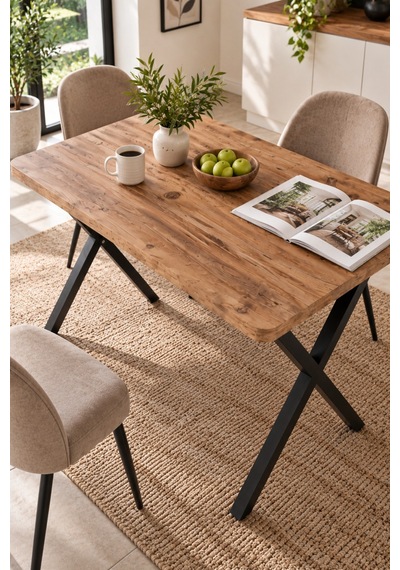 Sulorahome Atlantik Kahverengi Mutfak Masası 110x70 Cm Atlantik - Çam