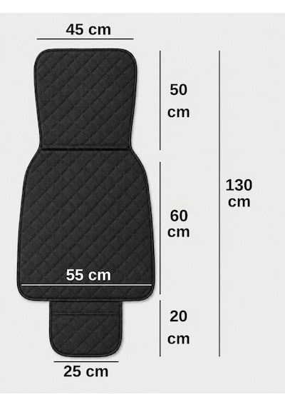 Beylini 2 Adet Oto Ön Koltuk Minderi Koltuk Kılıfı Cepli Lastikli Su Geçirmez Yıkanabilir Kapitone Kumaş Terletmez Universal Çocuk Kedi Köpek Kir Önleyici Kaymaz Set 2'li Set