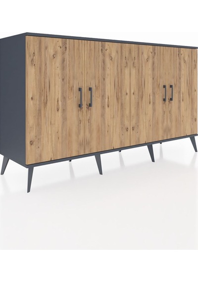 Hyperion Konsol 4 Raflı 4 Kapaklı 176x44x99 Antrasit-çam/aytaşı Antrasıt/atlas Çam - Antrasıt Hyperion Konsol 4 Raflı 4 Kapaklı 176x44x99 Antrasit-çam/aytaşı Antrasıt/atlas Çam - Antrasıt