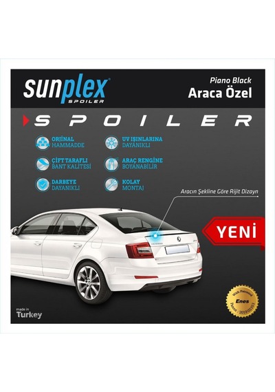 Spoiler Parlak Siyah Octavia 2013 2019 2022101 Sunplex