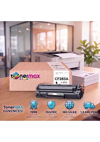 Hp Laserjet Pro M127fp Uyumlu.  Toner Çipli Cf283a 4'lü 1.500 Sayfa