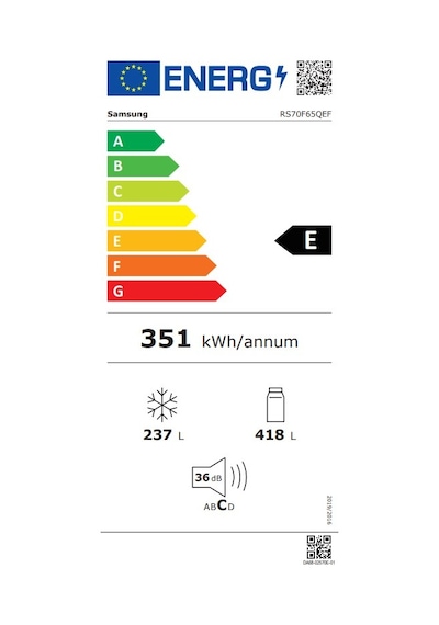 Samsung RS70F65QEF 655 L No-Frost Gardırop Tipi Buzdolabı