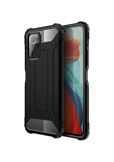 Noktaks - Xiaomi Uyumlu Xiaomi Poco X3 Gt - Kılıf Çift Katman Zırh Tank Crash Military Kapak - Siyah