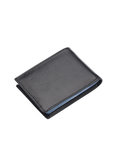 Westpolo Hakiki Deri Kağıt Para Ve Bol Şeffaf Kart Bölmeli Unisex Kartlık - 617 Siyah SİYAH