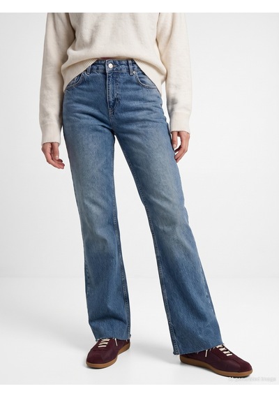 Dilvin 72380 %100 Pamuk Flare Jean Kırmızı