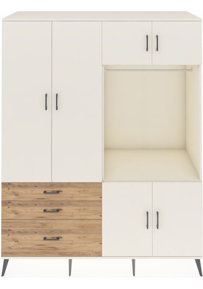 Kronos Gardrop 7 Raflı 3 Çekmeceli Tek Askılı 176x59x221 Aytaşı-aytaşı/çam Aytaşı/çam Kronos Gardrop 7 Raflı 3 Çekmeceli Tek Askılı 176x59x221 Aytaşı-aytaşı/çam Aytaşı/çam