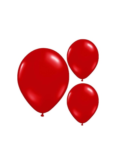 Metalik Balon Kırmızı 10 Adet Kırmızı